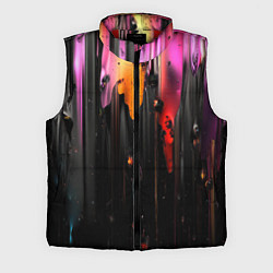 Мужской жилет Разноцветная рельефная краска текстура, цвет: 3D-красный