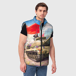 Мужской жилет Русский танк, цвет: 3D-светло-серый — фото 2