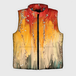 Мужской жилет Красочная текстура с блестяшками, цвет: 3D-светло-серый