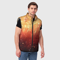 Мужской жилет Желто-красная текстура блестящая, цвет: 3D-светло-серый — фото 2