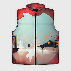 Мужской жилет Сюрреалистичная абстракция, цвет: 3D-светло-серый