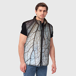 Мужской жилет Прожилки растения, цвет: 3D-черный — фото 2
