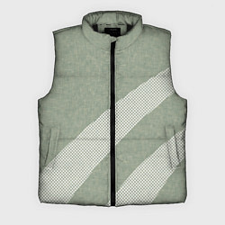 Мужской жилет Светлый серо-зелёный абстрактный, цвет: 3D-черный