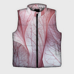 Мужской жилет Розовые листья, цвет: 3D-светло-серый