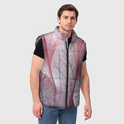 Мужской жилет Розовые листья, цвет: 3D-светло-серый — фото 2