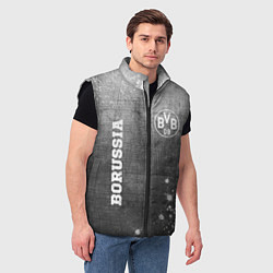 Мужской жилет Borussia - grey gradient вертикально, цвет: 3D-черный — фото 2