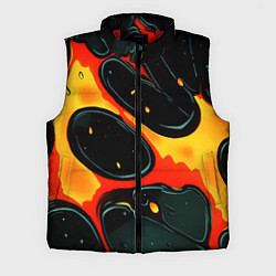Мужской жилет Оранжевые разломы текстура, цвет: 3D-красный