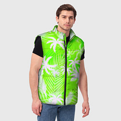 Мужской жилет Кислотные тропики, цвет: 3D-черный — фото 2