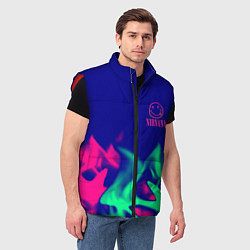Мужской жилет Nirvana fire neon, цвет: 3D-красный — фото 2