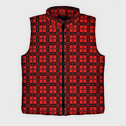 Мужской жилет Красно-коралловый клетка, цвет: 3D-красный