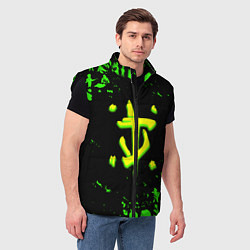 Мужской жилет Doom x fallout кислотное лого, цвет: 3D-черный — фото 2