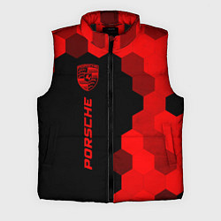 Мужской жилет Porsche - red gradient по-вертикали