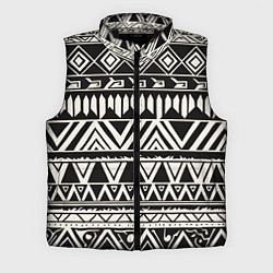 Мужской жилет Черно белый орнамент в этническом стиле