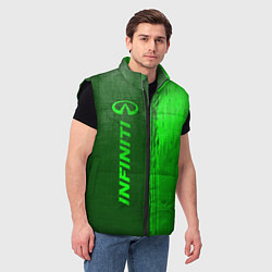 Мужской жилет Infiniti - green gradient по-вертикали, цвет: 3D-черный — фото 2