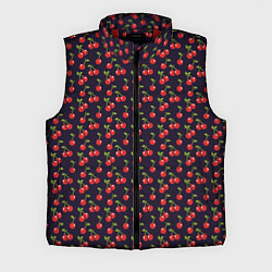 Мужской жилет Паттерн с ягодами вишни, цвет: 3D-красный