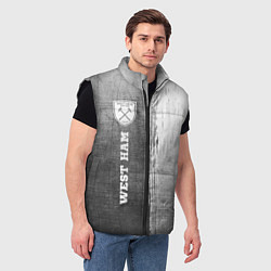Мужской жилет West Ham - grey gradient по-вертикали, цвет: 3D-черный — фото 2
