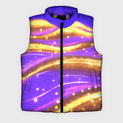 Мужской жилет Блестящая волнистая текстура, цвет: 3D-черный