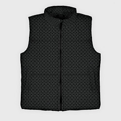 Мужской жилет Чёрный текстурированный мелкие квадраты, цвет: 3D-черный