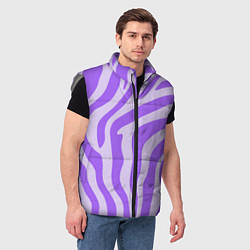 Мужской жилет Лавандовый тигровый паттерн, цвет: 3D-светло-серый — фото 2