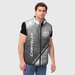 Мужской жилет Chrysler - grey gradient вертикально, цвет: 3D-черный — фото 2