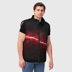 Мужской жилет Красная линия - молния, цвет: 3D-светло-серый — фото 2