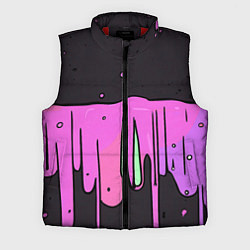 Мужской жилет Фиолетовая текстура на черном фоне, цвет: 3D-красный