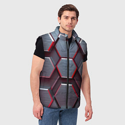 Мужской жилет Бордовый бронежилет, цвет: 3D-черный — фото 2
