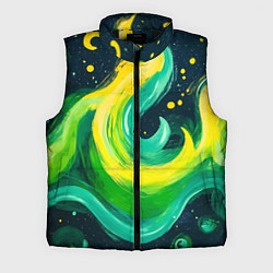 Мужской жилет Желто-зеленая краска текстура