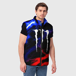 Мужской жилет Monster energy молнии неон, цвет: 3D-черный — фото 2