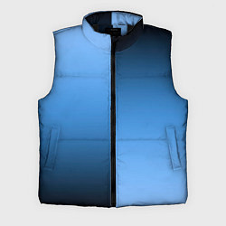 Мужской жилет Градиент сине-голубой пополам, цвет: 3D-черный