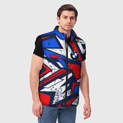 Мужской жилет BMW - m colors, цвет: 3D-черный — фото 2