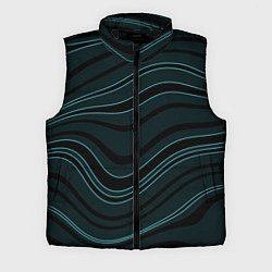 Мужской жилет Тёмный синий волнистые полосы