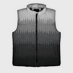 Мужской жилет Градиент полосами тёмно-серый графитовый