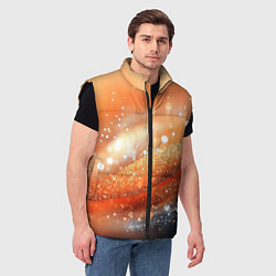 Мужской жилет Блестящая текстура персикового цвета, цвет: 3D-черный — фото 2