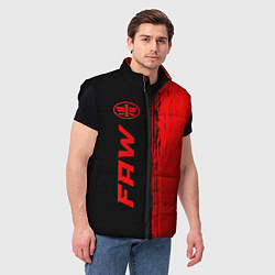 Мужской жилет FAW - red gradient по-вертикали, цвет: 3D-черный — фото 2