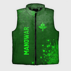 Мужской жилет Manowar - green gradient вертикально, цвет: 3D-черный
