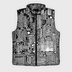 Мужской жилет Чёрно-белые абстракция точки полоски