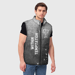 Мужской жилет Within Temptation - grey gradient вертикально, цвет: 3D-черный — фото 2