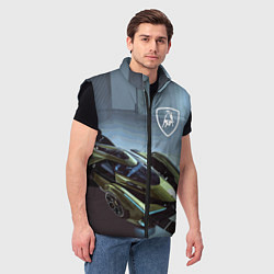 Мужской жилет Lamborghini - motorsport extreme, цвет: 3D-черный — фото 2