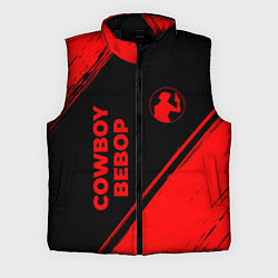 Мужской жилет Cowboy Bebop - red gradient вертикально, цвет: 3D-черный