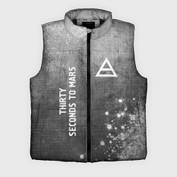 Мужской жилет Thirty Seconds to Mars - grey gradient вертикально, цвет: 3D-черный