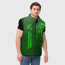 Мужской жилет JoJo Bizarre Adventure - green gradient по-вертика, цвет: 3D-черный — фото 2