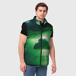 Мужской жилет Зелёный гром, цвет: 3D-черный — фото 2