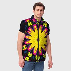 Мужской жилет Звездный калейдоскоп, цвет: 3D-черный — фото 2