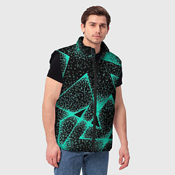 Мужской жилет The triangle is light blue, цвет: 3D-черный — фото 2