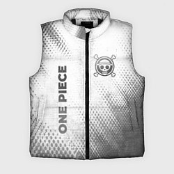 Мужской жилет One Piece - white gradient вертикально, цвет: 3D-черный