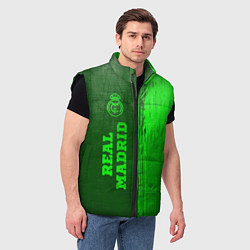 Мужской жилет Real Madrid - green gradient по-вертикали, цвет: 3D-черный — фото 2