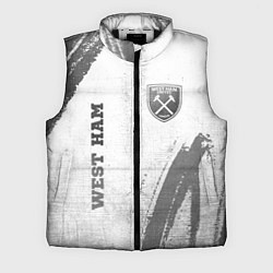 Мужской жилет West Ham - white gradient вертикально, цвет: 3D-черный