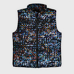 Мужской жилет Тёмный чёрно-синий мелкий квадрат