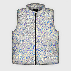 Мужской жилет Мелкая мозаика перламутровый серо-голубой